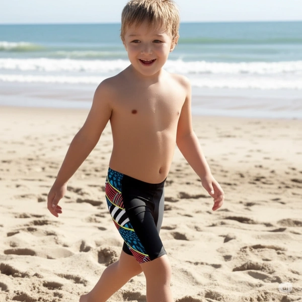 Speedo Digi Allover Panel Jam-mer Erkek Çocuk Yüzücü Mayosu Siyah