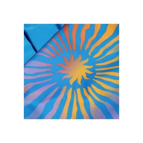 Speedo Digital Baskı Güneş Desenli Kız Çocuk Yüzücü Mayosu Turkuaz