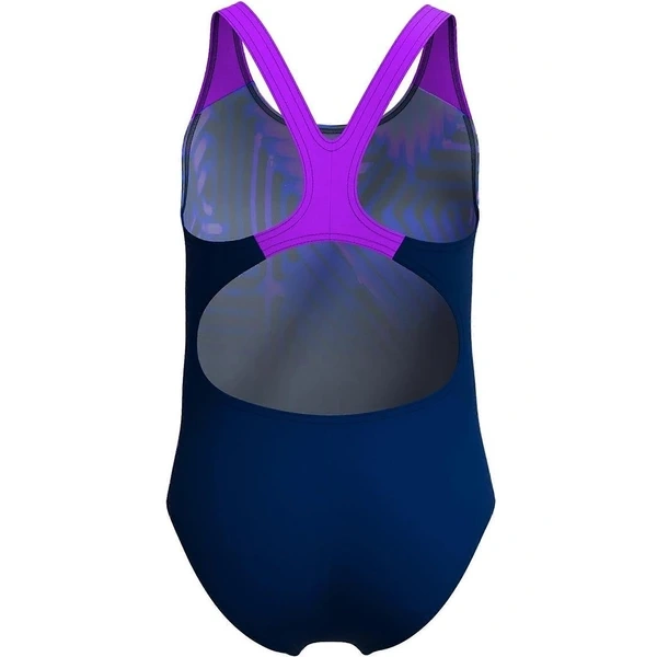 Speedo Digital Baskı Kız Çocuk Yüzücü Mayosu Pembe-Mor