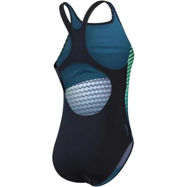 Speedo Dijital Baskılı Medalist Kadın Yüzücü Mayosu Koyu Yeşil