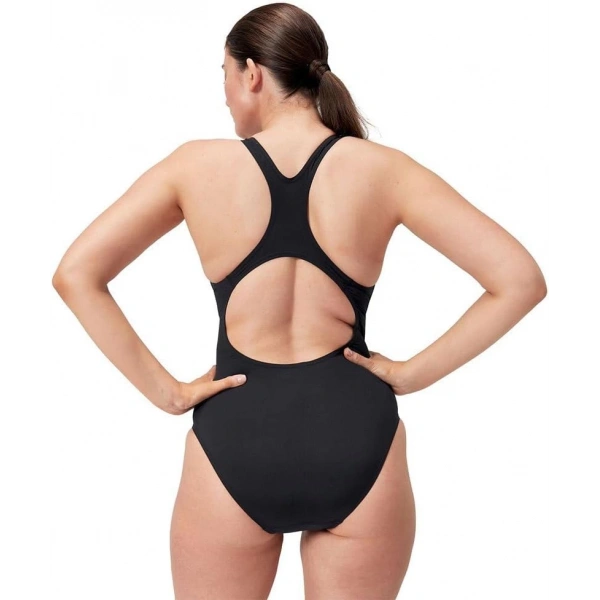 Speedo Dijital Baskılı Medalist Kadın Yüzücü Mayosu Koyu Yeşil