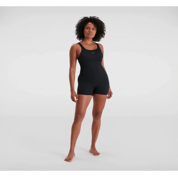 Speedo Eco Endurance Legsuit Kadın Yüzücü Mayosu Siyah