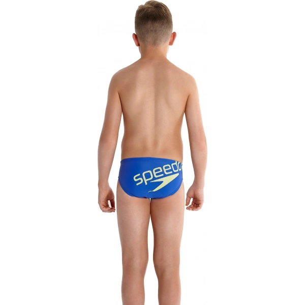 Speedo Endurance 10 Erkek Çocuk Slip Yüzücü Mayosu Mavi-Sarı