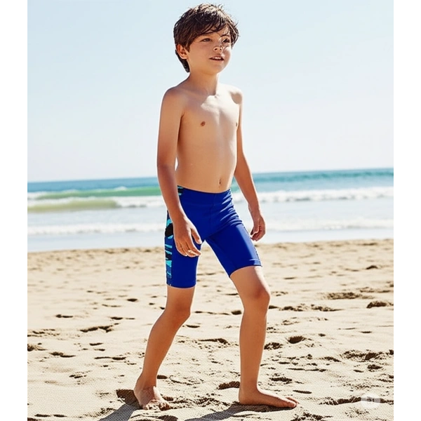 Speedo Hyperboom Panel Jam-mer Erkek Çocuk Yüzücü Mayosu Mavi