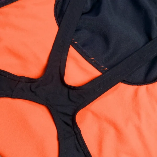 Speedo Hyper Boom Yerleştirmeli Kaslı Sırt Kadın Mayosu Siyah-Bordo