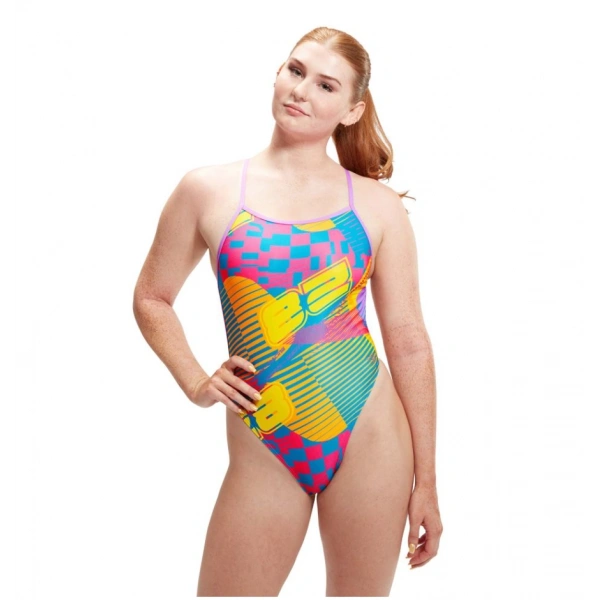 Speedo Lov Dıgı Vbk Kadın Yüzücü Mayosu Sarı-Mavi