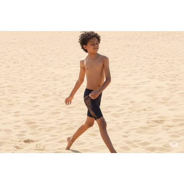 Speedo Plmt Jam-mer Erkek Çocuk Mayosu Siyah-Turuncu