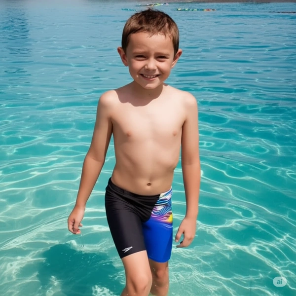 Speedo Printed Jam-mer Erkek Çocuk Mayosu Mavi