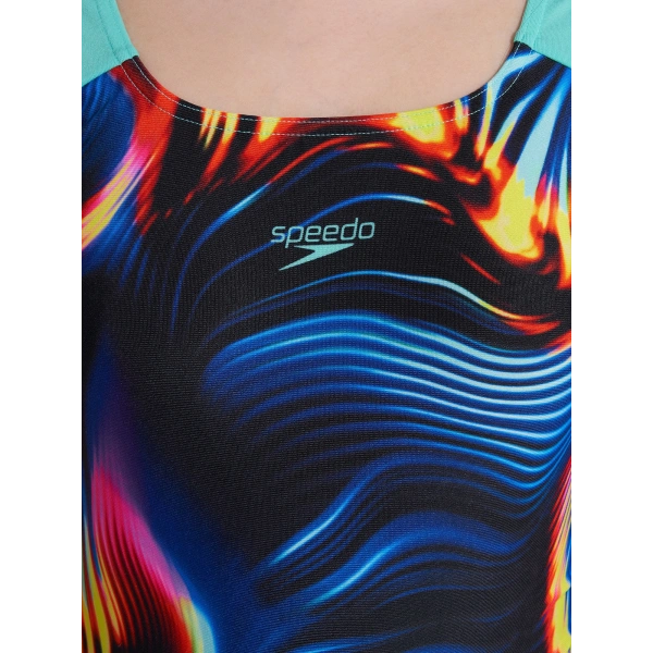 Speedo Pt Plmt Pwrbck Kız Çocuk Yüzücü Mayosu Turkuaz-Mavi