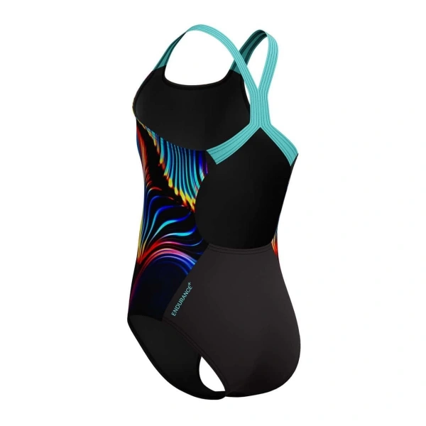 Speedo Pt Plmt Pwrbck Kız Çocuk Yüzücü Mayosu Turkuaz-Mavi