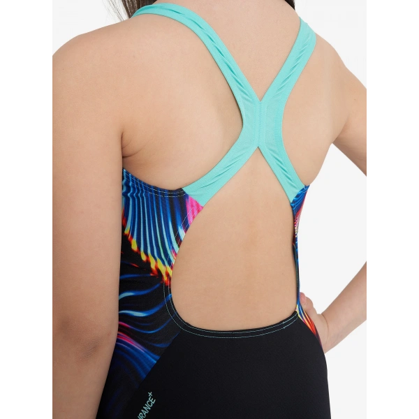 Speedo Pt Plmt Pwrbck Kız Çocuk Yüzücü Mayosu Turkuaz-Mavi