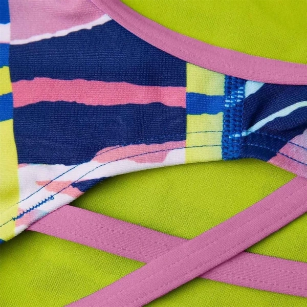 Speedo Rainbow Ripple Freestyler Kadın Yüzücü Mayosu Renkli