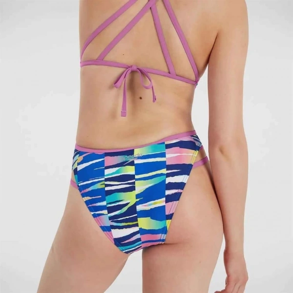 Speedo Rainbow Ripple Freestyler Kadın Yüzücü Mayosu Renkli