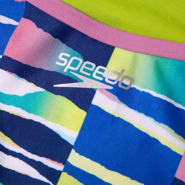 Speedo Rainbow Ripple Freestyler Kadın Yüzücü Mayosu Renkli