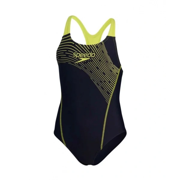 Speedo Tek Parça Kadın Yüzme Mayosu Siyah-Yeşil