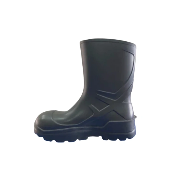 Techno Boots Poliüretan Soğuğa Dayanıklı Kısa Çelik Burunlu Yeşil Çizme