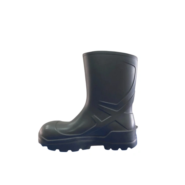 Techno Boots Poliüretan Soğuğa Dayanıklı Kısa Siyah Çizme