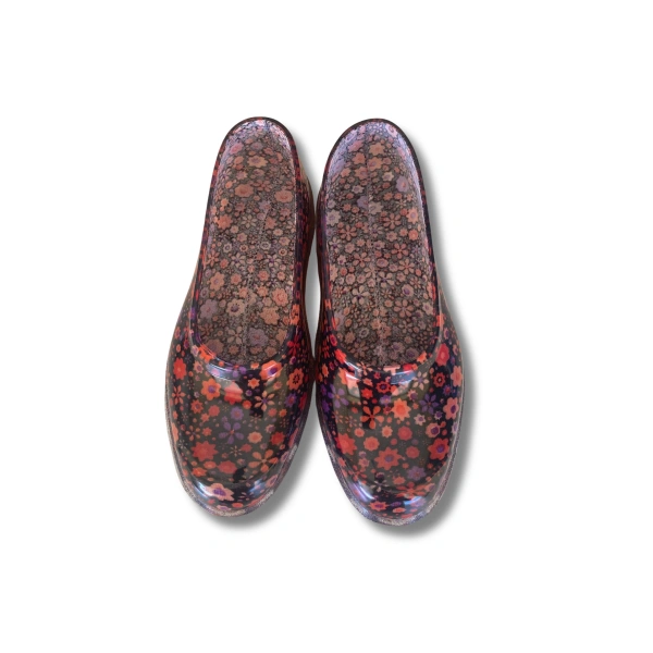 Zenne Çiçekli Bahçe ve Tarım Kadın Ayakkabısı 36-40 Turuncu