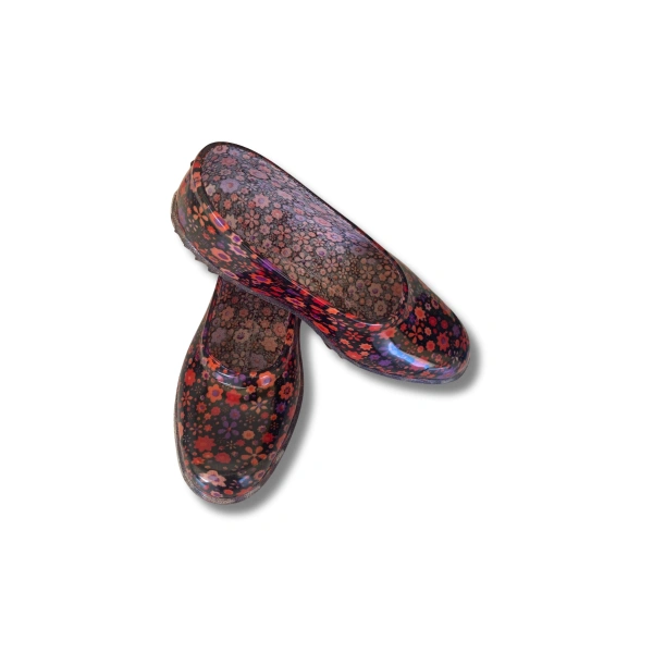 Zenne Çiçekli Bahçe ve Tarım Kadın Ayakkabısı 36-40 Turuncu