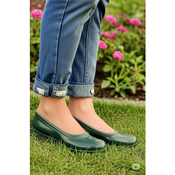 Zenne Renkli Çıplak Bahçe ve Tarım Kadın Ayakkabısı 35-41 Yeşil