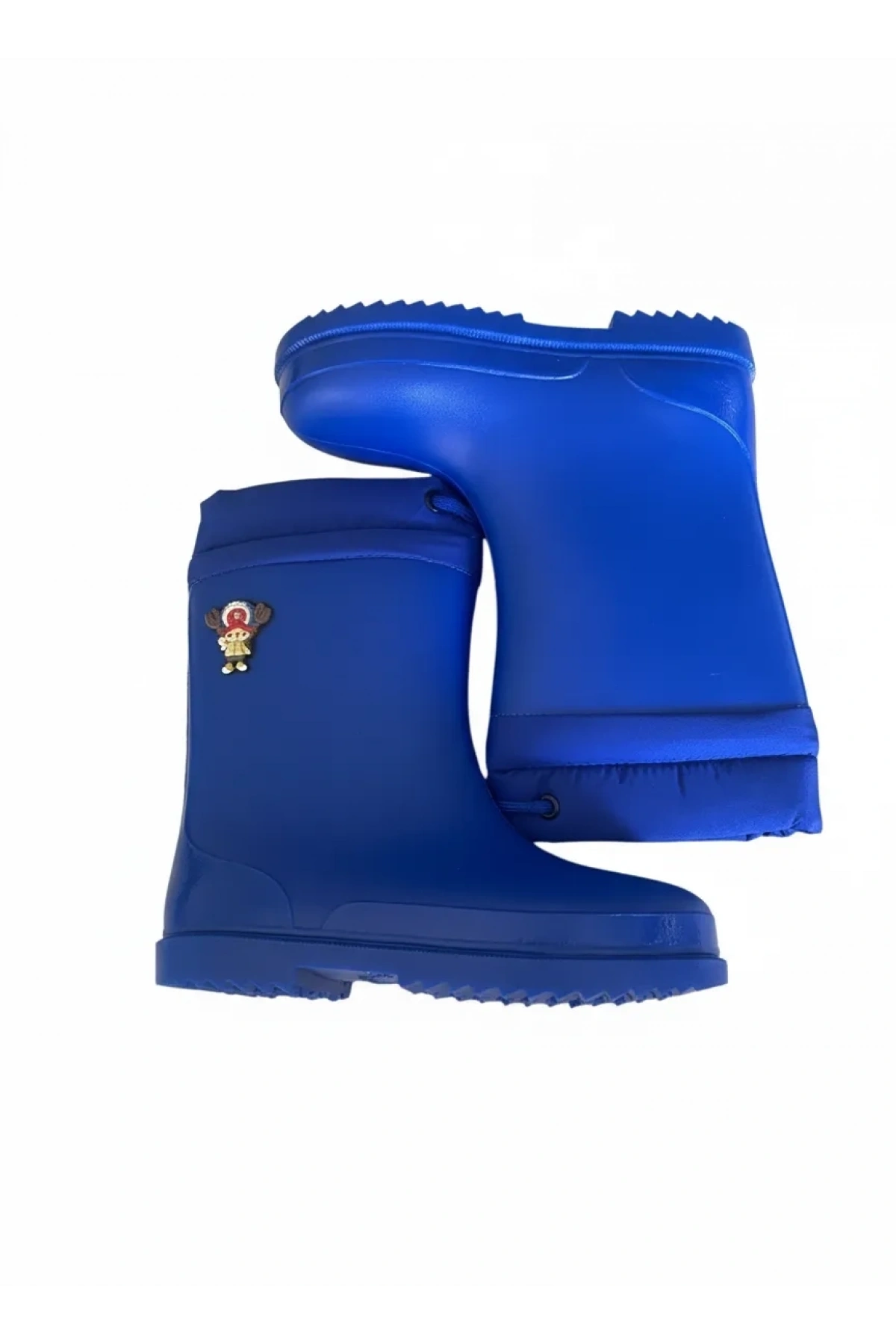 Konçlu Peluşlu Emojili Erkek Çocuk Yağmur Çizmesi 26-35 Mavi