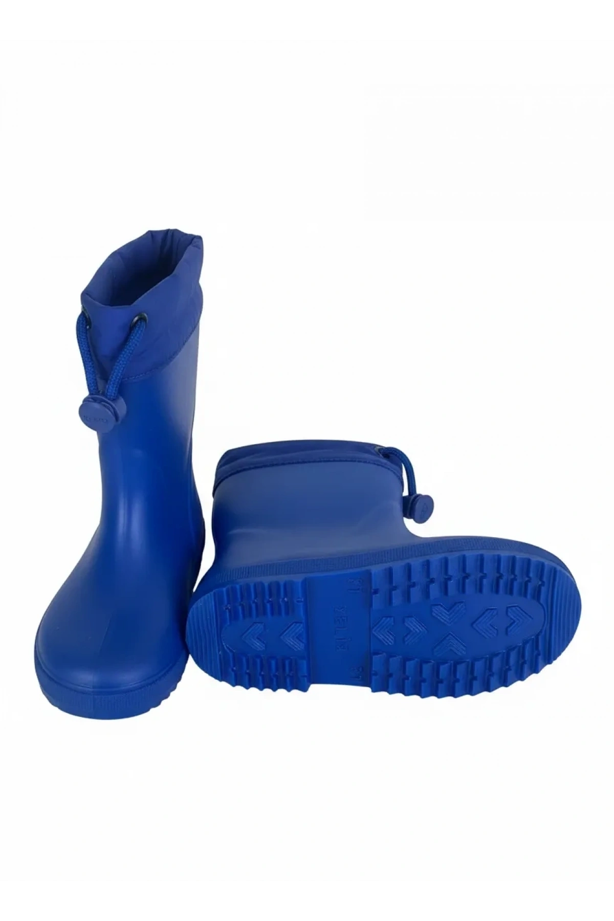 Konçlu Peluşlu Emojili Erkek Çocuk Yağmur Çizmesi 26-35 Mavi