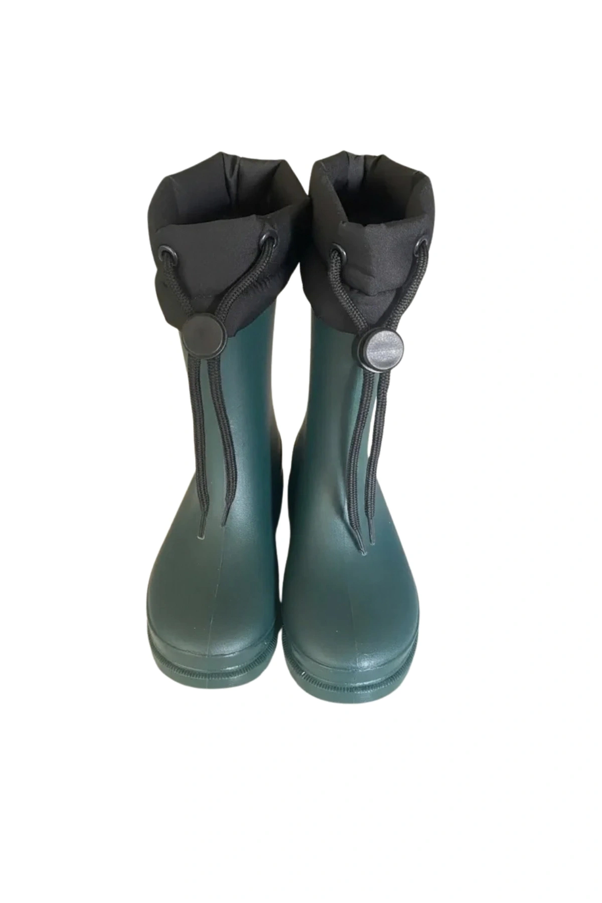 Konçlu Peluşlu Emojili Erkek Çocuk Yağmur Çizmesi 26-35 Yeşil