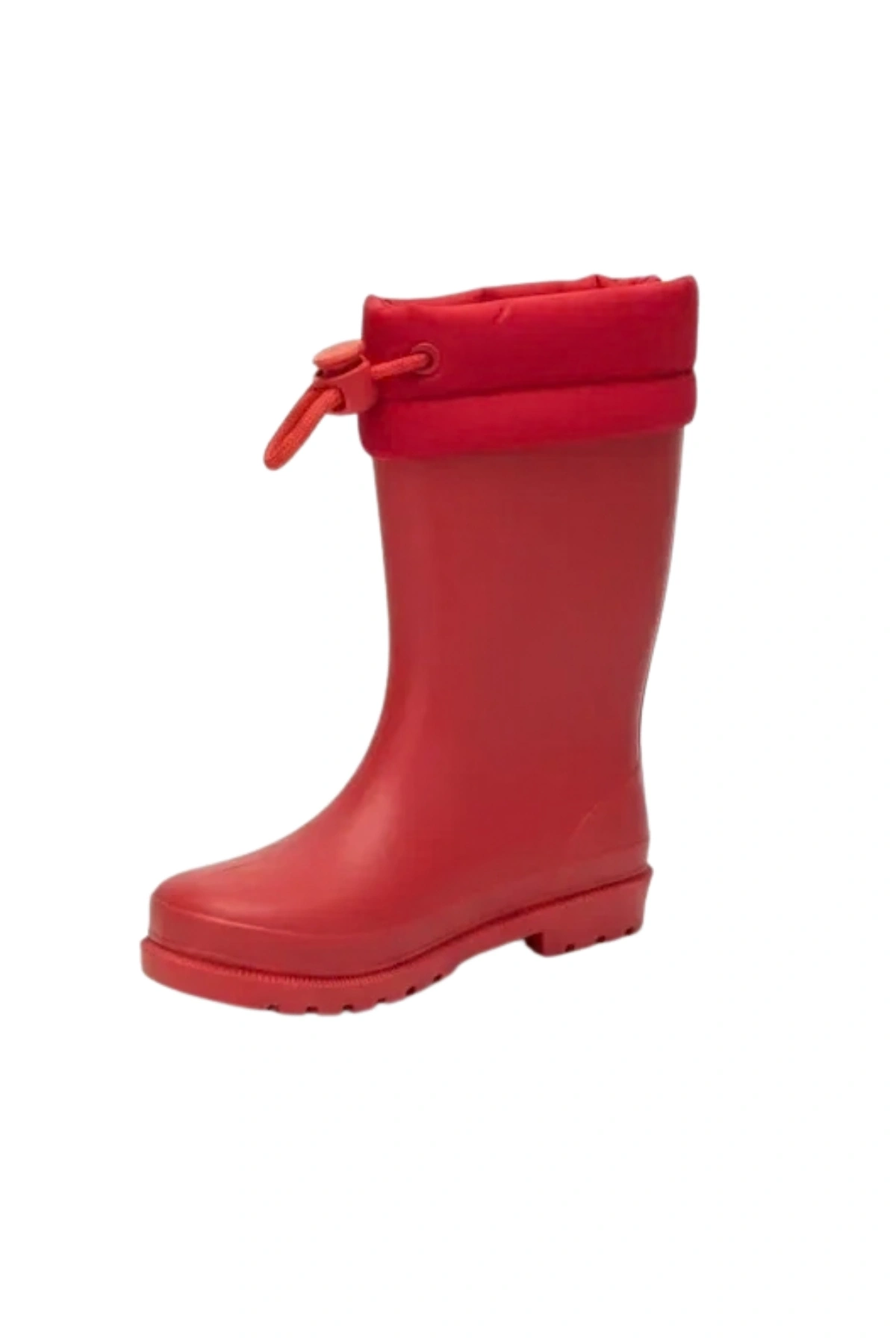 Konçlu Peluşlu Emojili Kız Çocuk Yağmur Çizmesi 26-35 Kırmızı