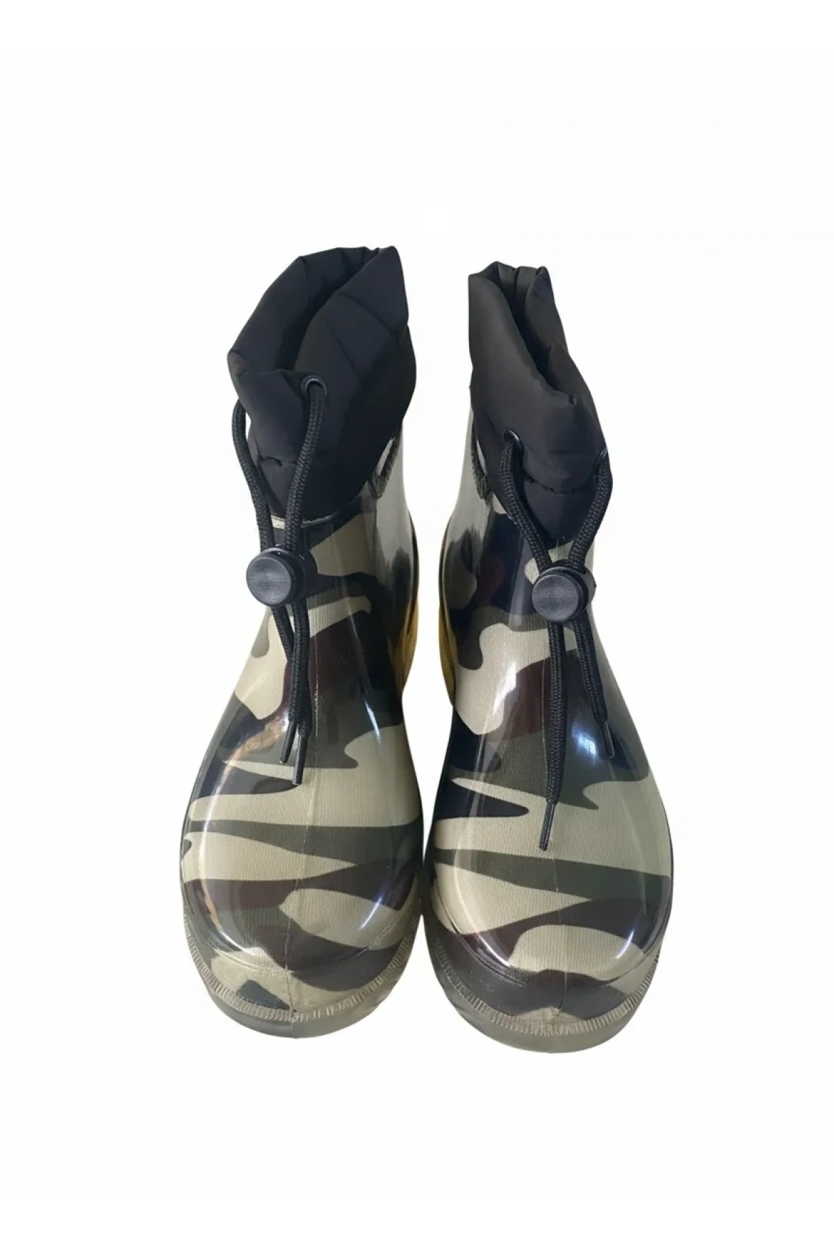 Konçlu Peluşlu Unisex Potin Yağmur Botu 36-40 Askeri Kamuflaj