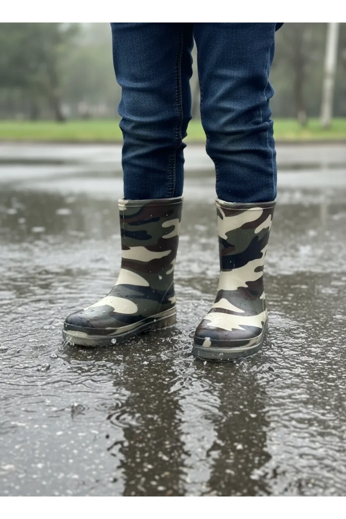 Bahçe ve Yağmur Erkek Çocuk Çizmesi 26-35 Kamuflaj