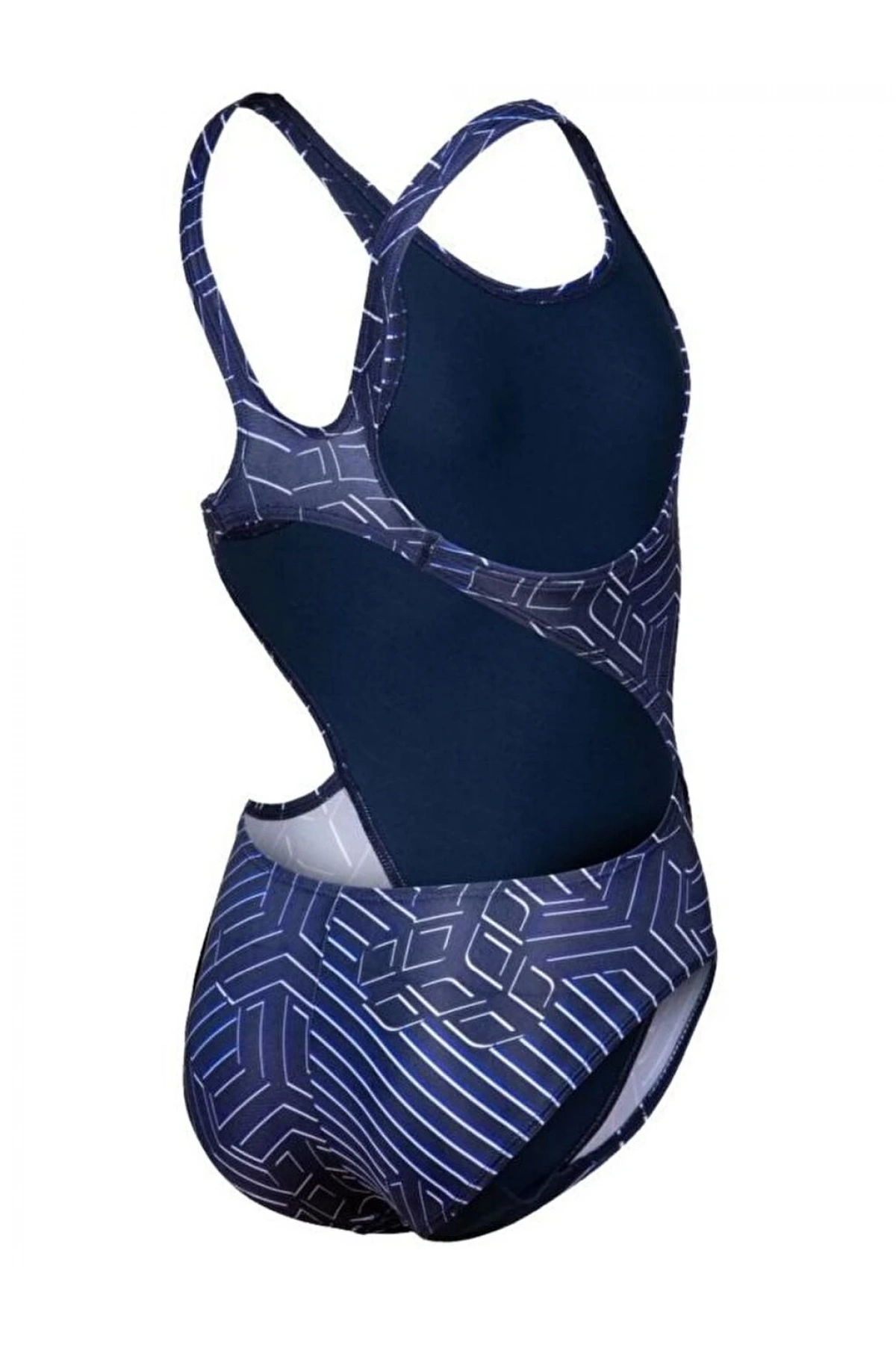 Arena Kık-ko Kız Çocuk Yüzücü Mayosu Lacivert-Beyaz