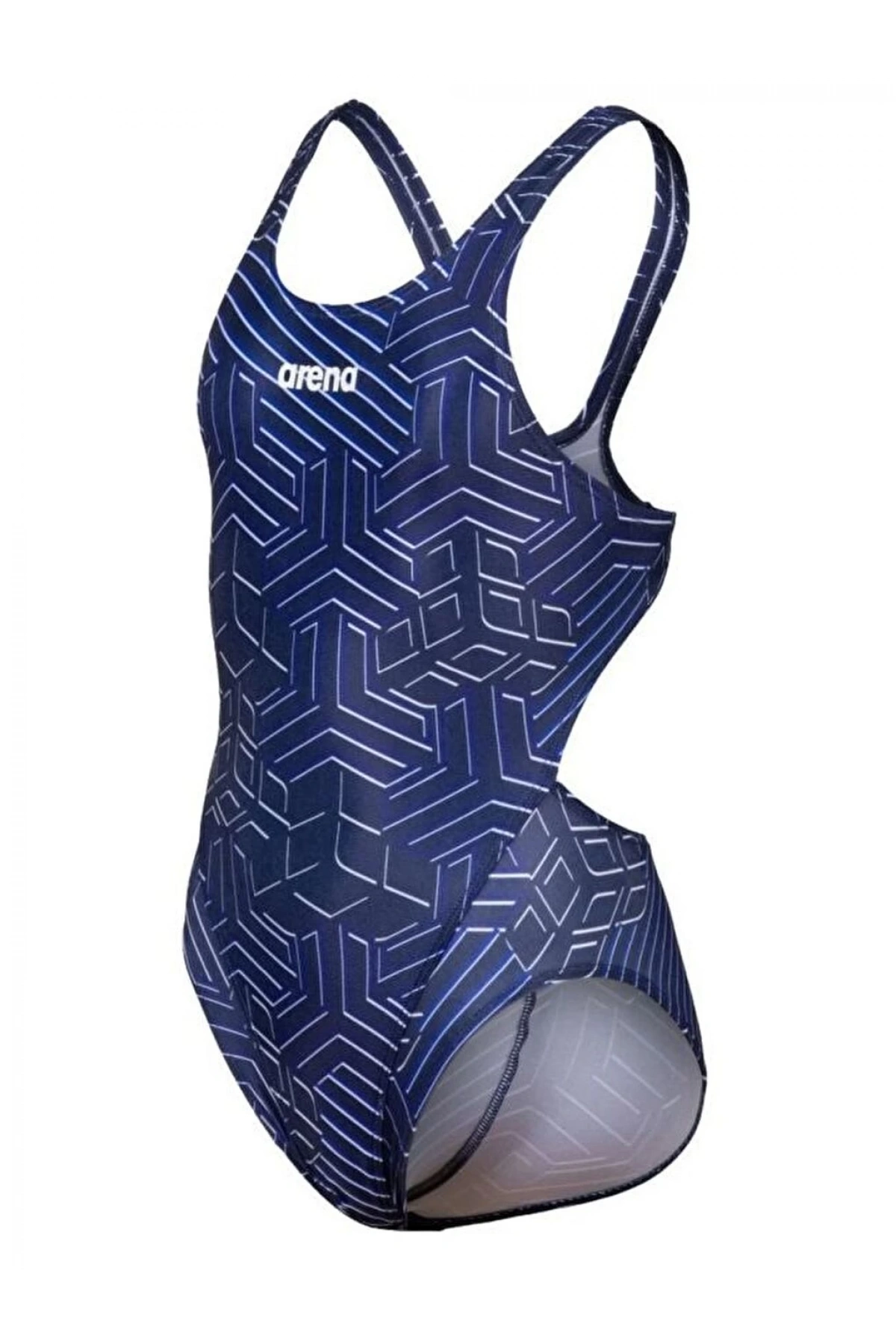 Arena Kık-ko Kız Çocuk Yüzücü Mayosu Lacivert-Beyaz