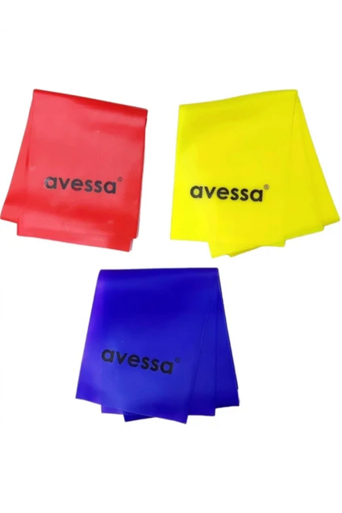 Avessa CE-500 Latex Kutulu Pilates Lastiği Sarı-Kırmızı-Mor 3lü