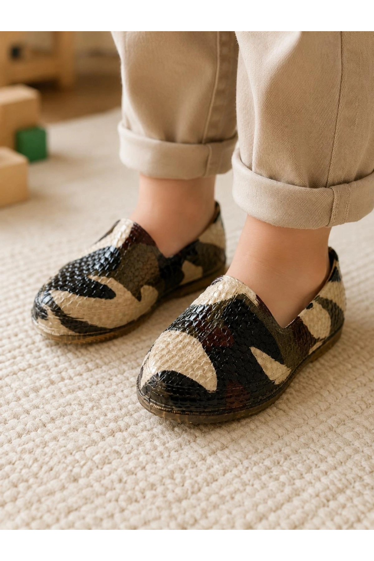 Bebe Makosen Bahçe ve Tarım Erkek Çocuk Ayakkabısı 21-30 Asgeri Kamuflaj