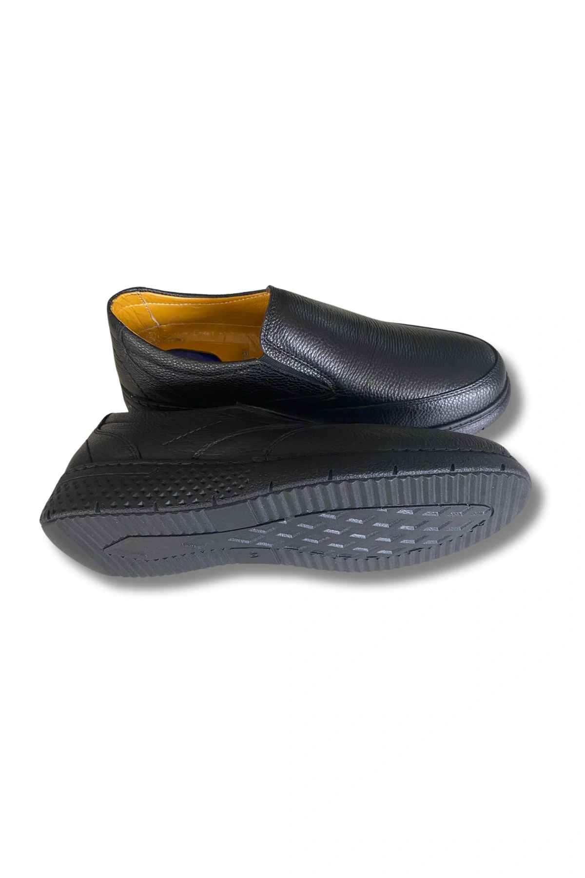 Belix Confort Bağcıksız Deri Erkek Ayakkabı 40-45 Siyah