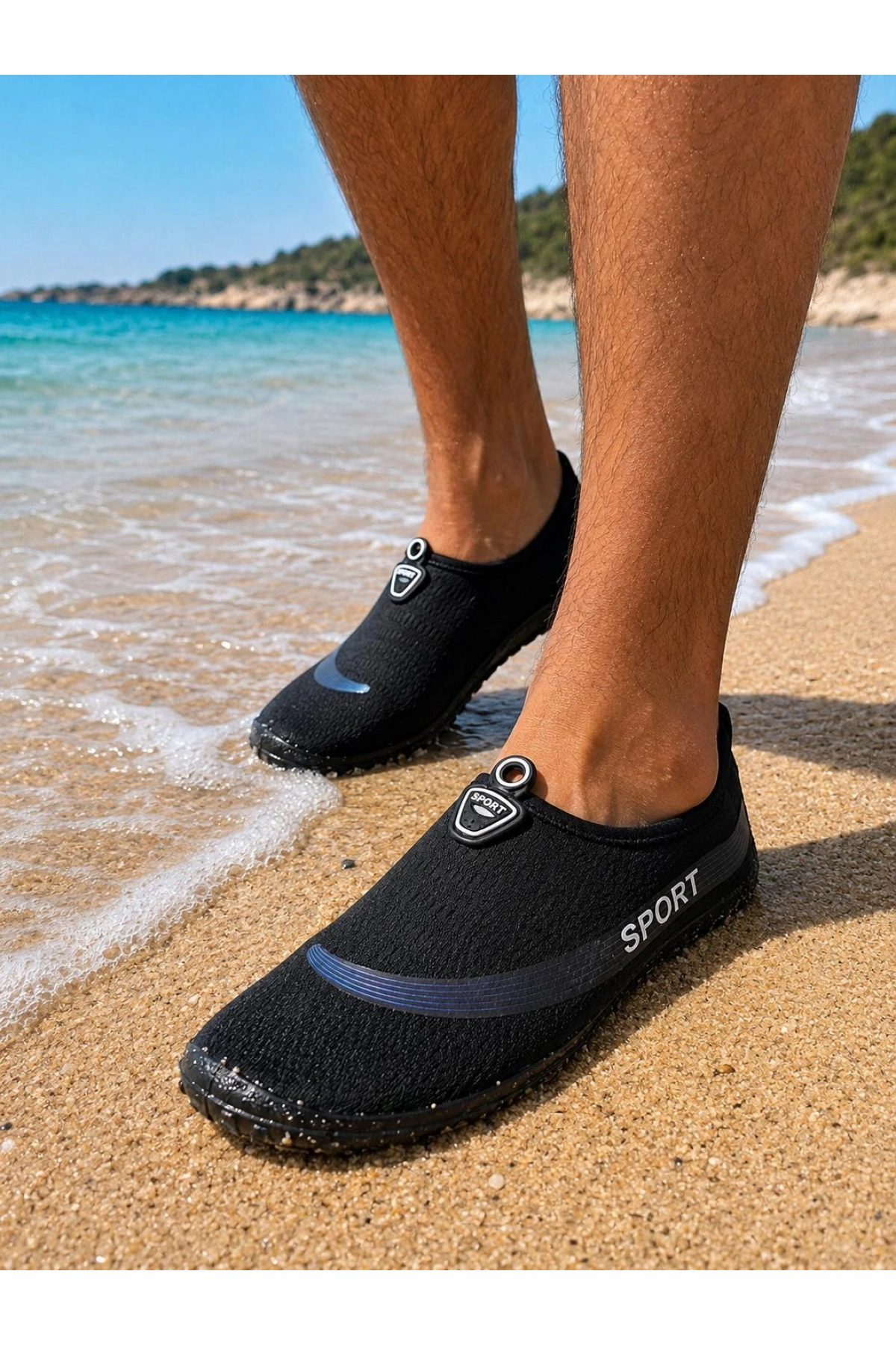 Belix Erkek Deniz ve Plaj Ayakkabısı Kaymaz Tabanlı  Siyah 41-44