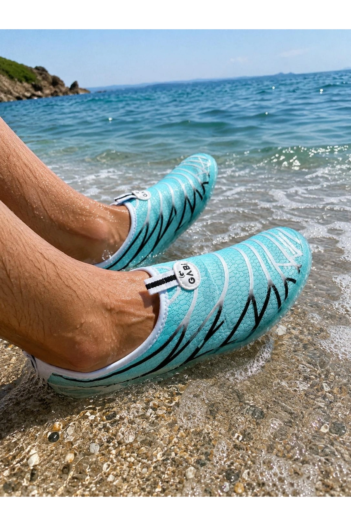 Belix Gabi Kaydırmaz Tabanlı Hızlı Kuruyan Deniz ve Plaj Ayakkabısı 36-40 Aqua Turkuaz