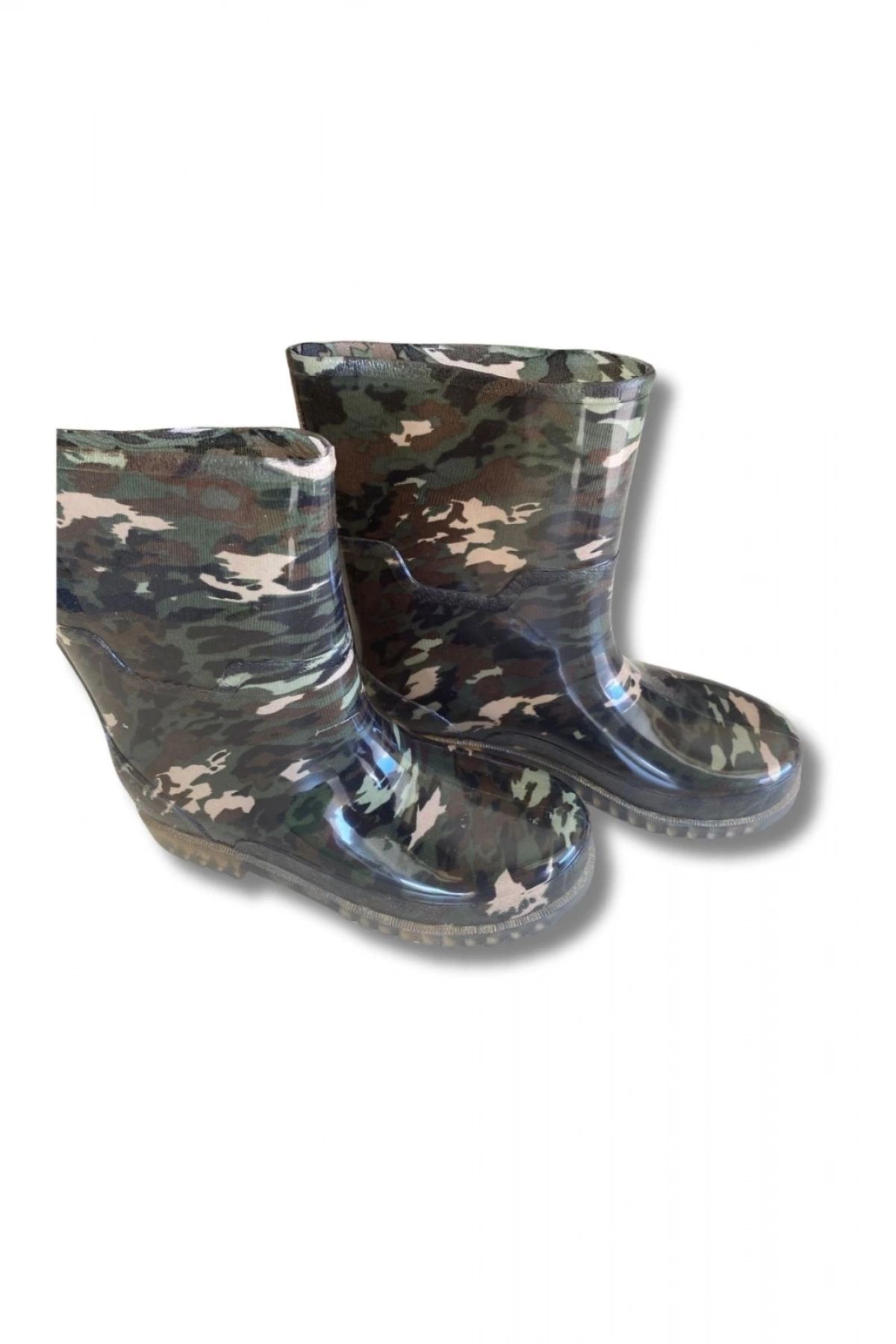 Bahçe ve Yağmur Çiçekli Kadın Çizmesi 36-40 Kamuflaj