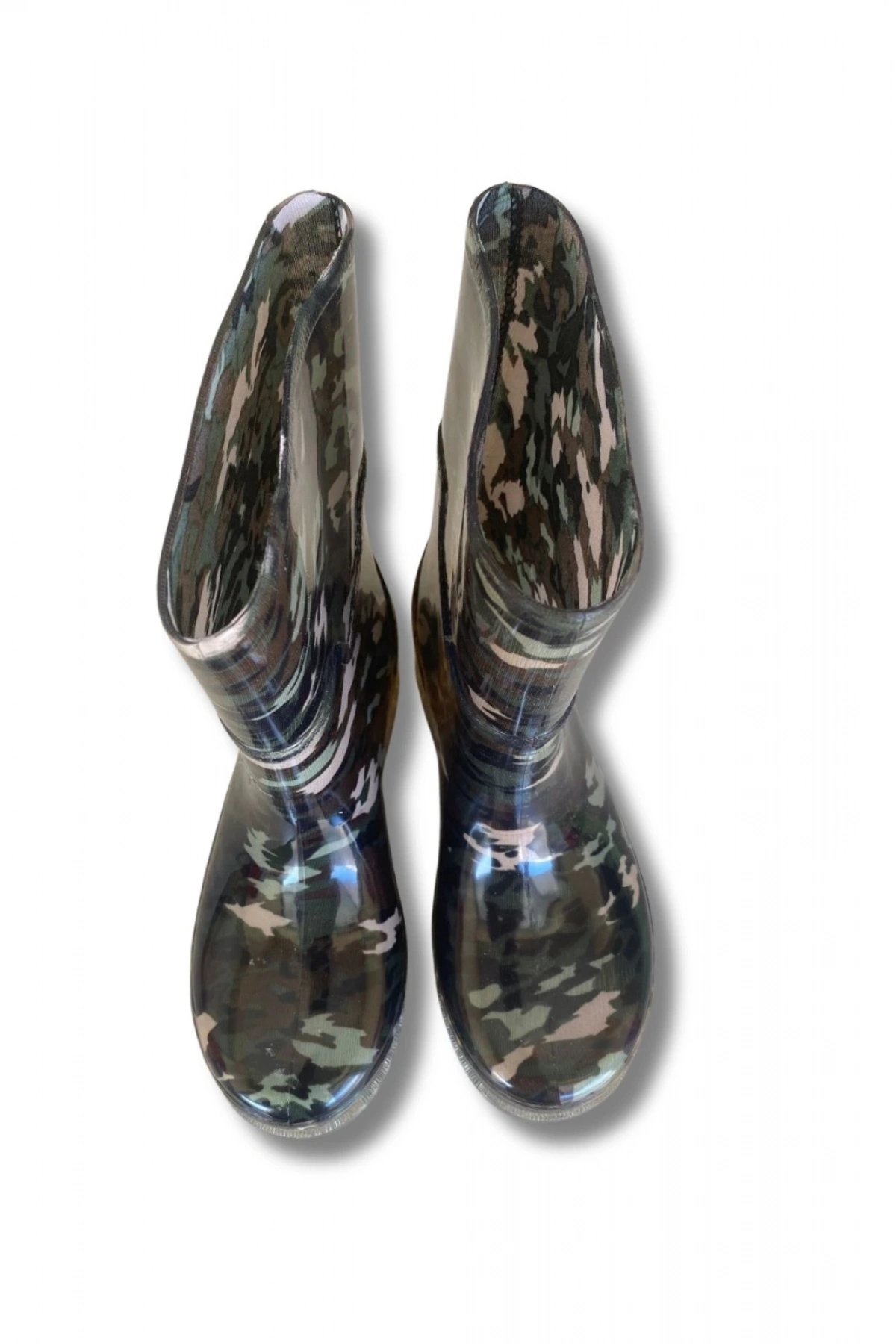 Bahçe ve Yağmur Çiçekli Kadın Çizmesi 36-40 Kamuflaj