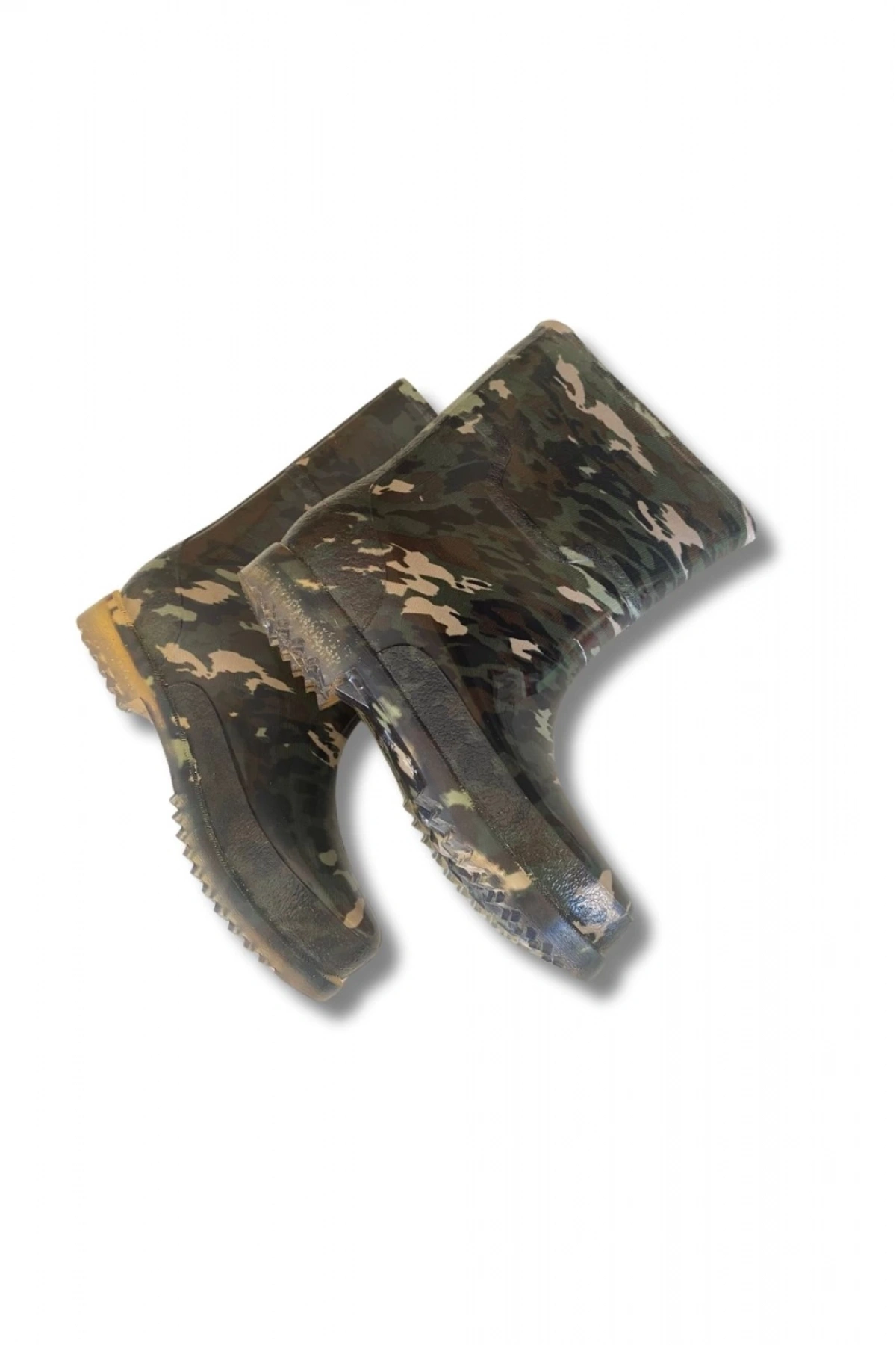 Bahçe ve Yağmur Çiçekli Kadın Çizmesi 36-40 Kamuflaj