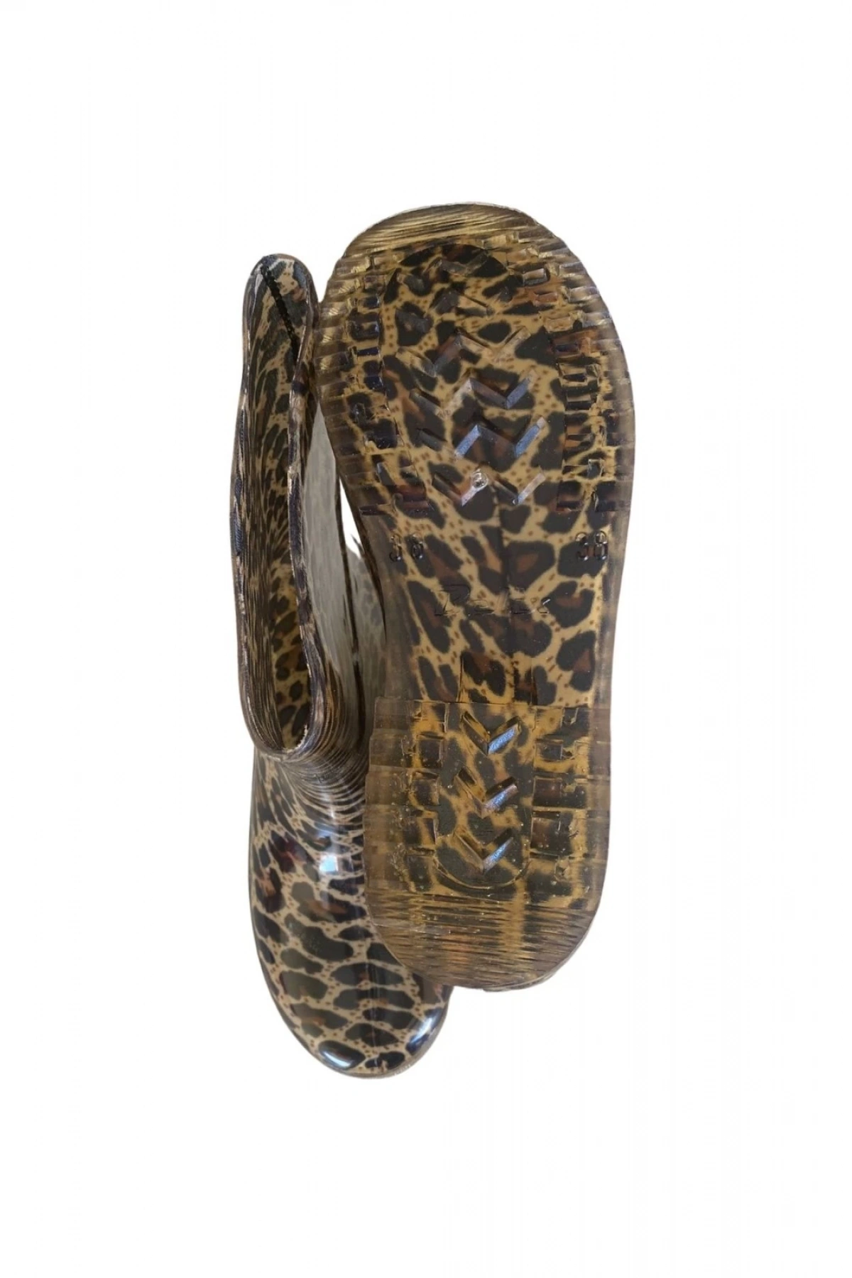 Bahçe ve Yağmur Çiçekli Kadın Çizmesi 36-40 Leopar