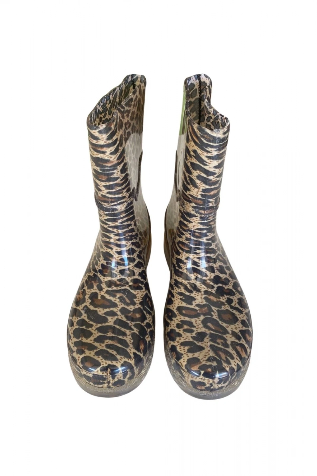 Bahçe ve Yağmur Çiçekli Kadın Çizmesi 36-40 Leopar