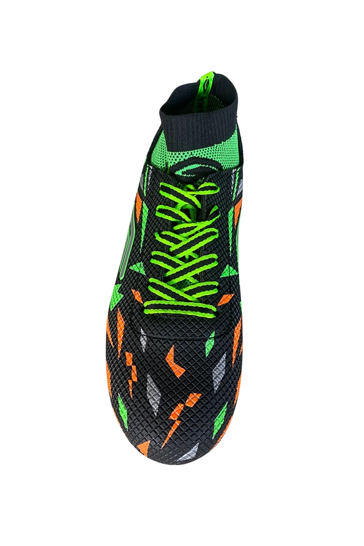 Dugana Çoraplı Halı Saha Ayakkabı 40-44 Siyah-Fosfor Yeşil