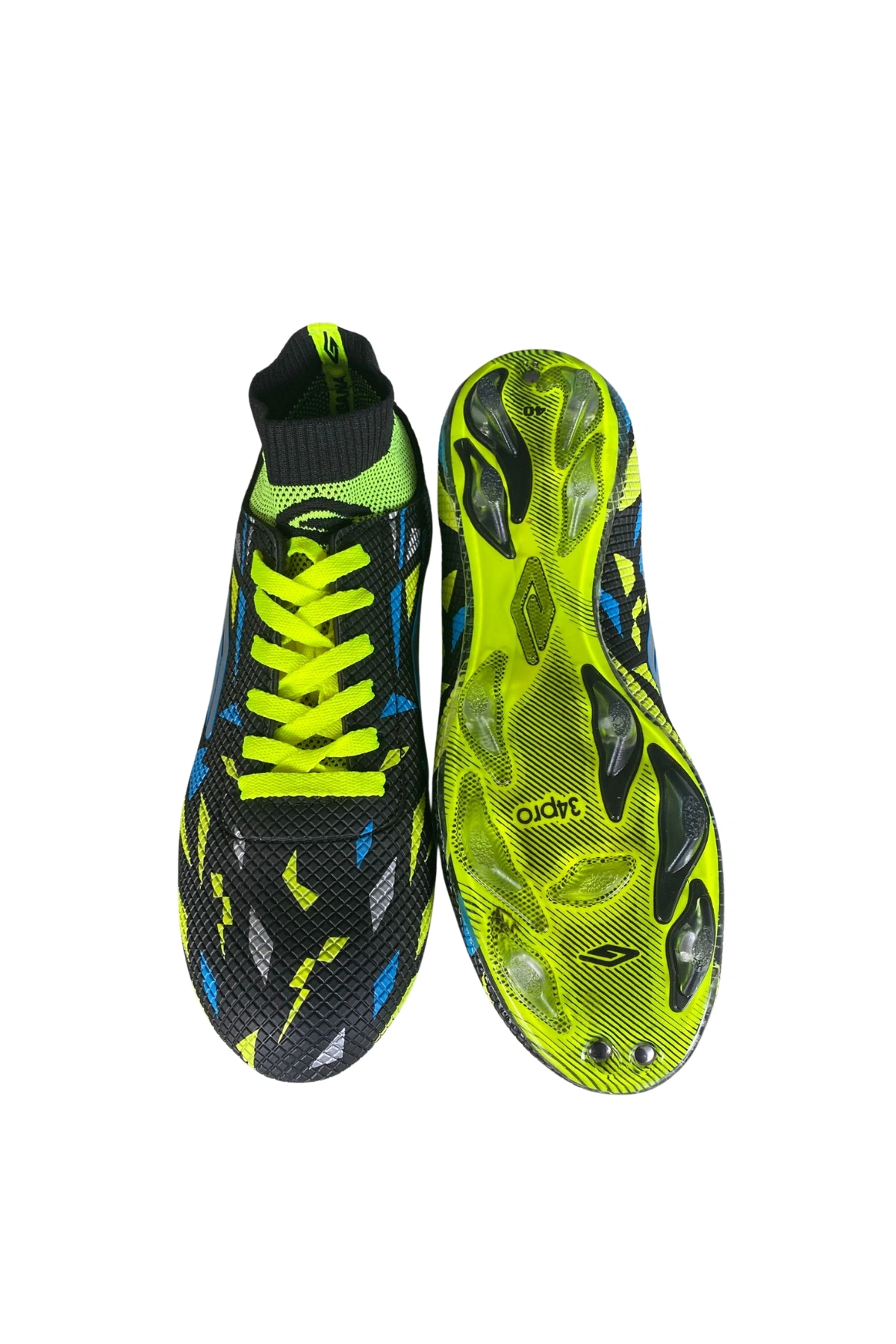 Dugana Çoraplı Krampon Ayakkabı 40-44 Siyah-Fosfor Sarı