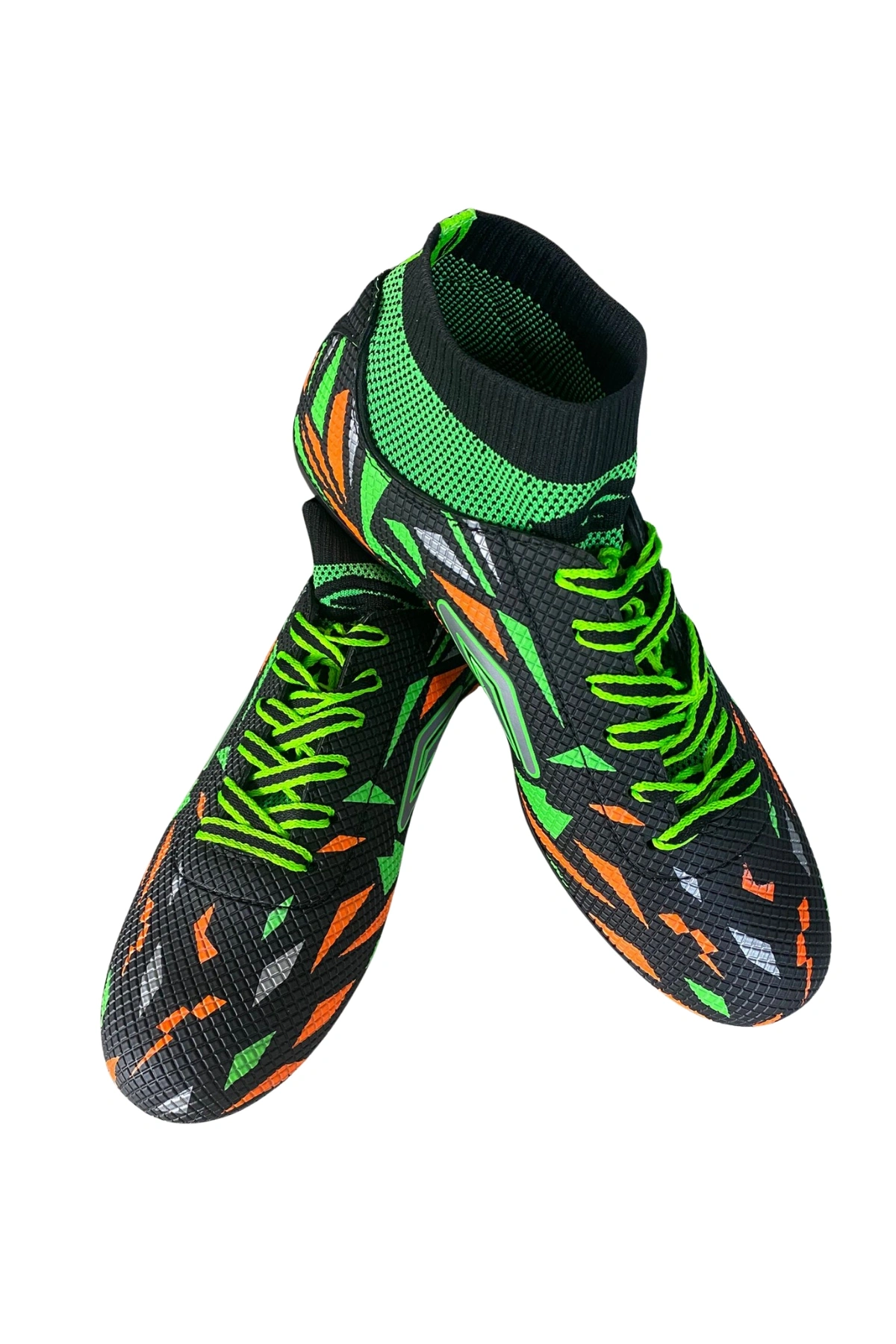 Dugana Çoraplı Krampon Ayakkabı 40-44 Siyah-Fosfor Yeşil
