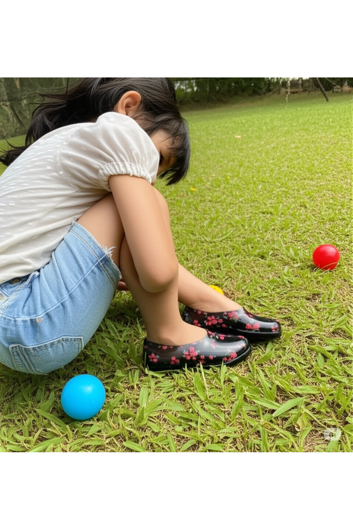 Filet Çiçekli Bahçe ve Tarım Kız Çocuk Ayakkabısı 29-35 Kırmızı