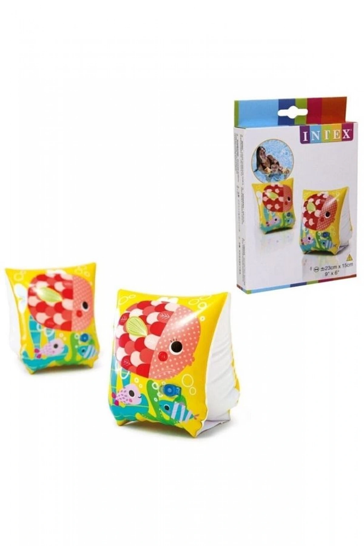 Intex 58652 Balık Desenli Kutulu Yüzme Kolluğu 23x15cm 3-6 Yaş