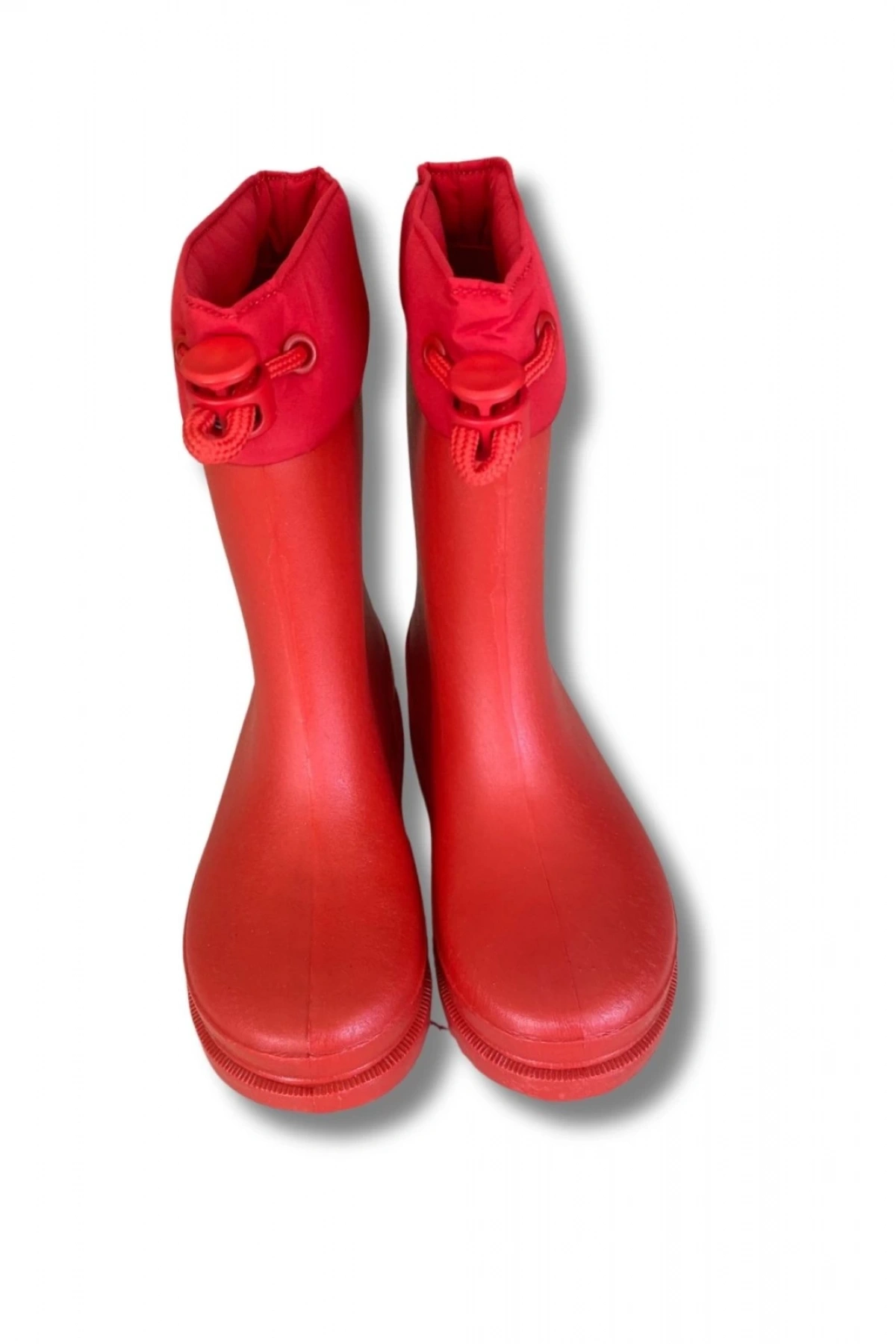 Konçlu Erkek Çocuk Yağmur Çizmesi 26-35 Kırmızı