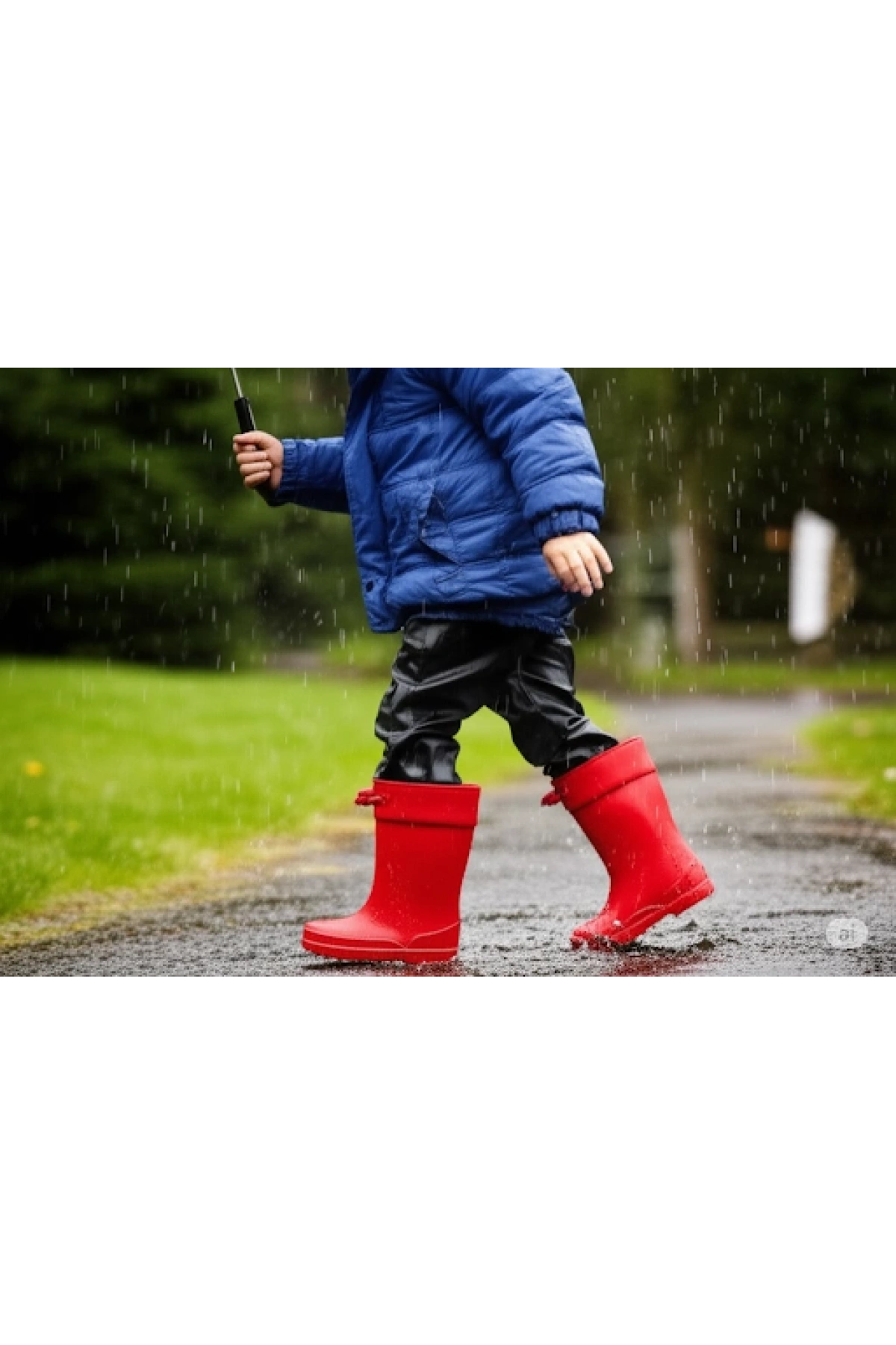 Konçlu Erkek Çocuk Yağmur Çizmesi 26-35 Kırmızı