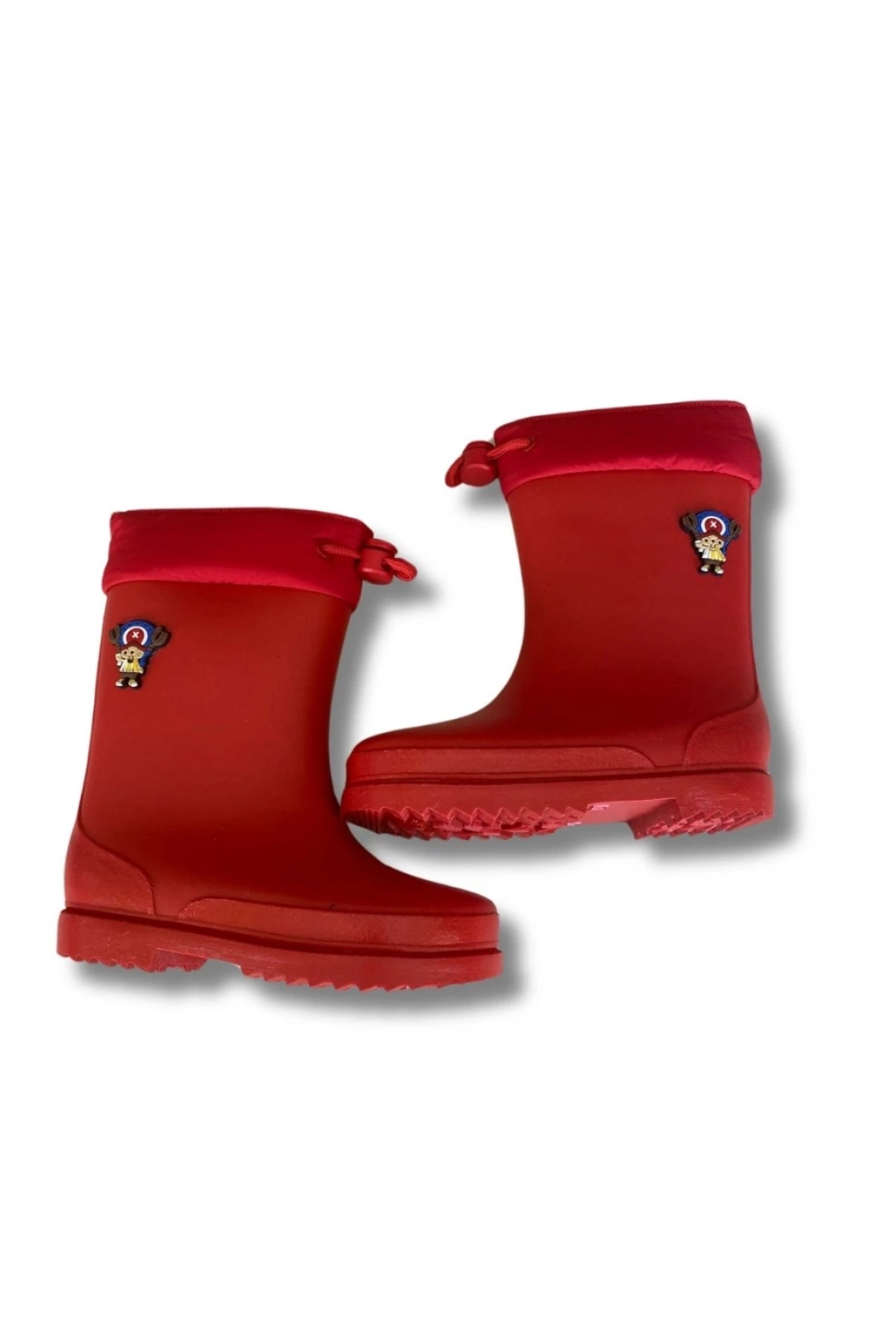 Konçlu Erkek Çocuk Yağmur Çizmesi 26-35 Kırmızı